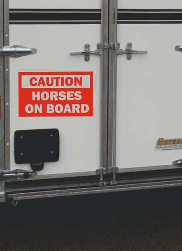 Large horse box - box, "caution