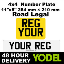 NUMBER PLATE REAR LORRY 11 X 8