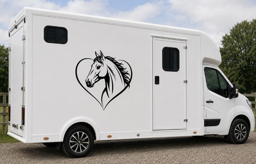 Horse box vinyl decal - horse,